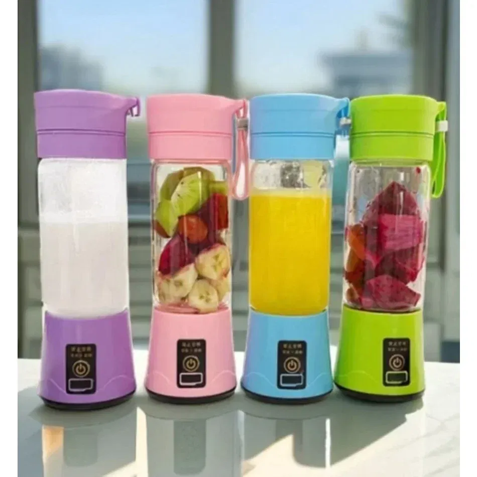 Color: green - Portable Mini Blender for Shakes and Smoothies Rechargeable USB 380ML Traveling Fruit Juicer Cup Hand Fruit Blender Juicing Cup