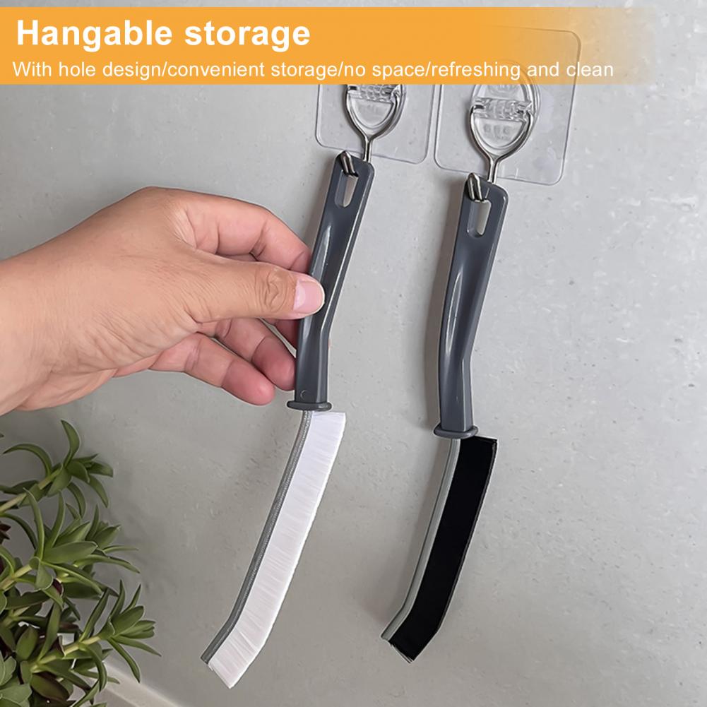 Color: Red - 2 Pcs Gap Cleaning Brushes Ergonomic Handle Stain Remover Narrow Durable Toilet Tile Grout Gap Brushes For Home Kitchen Bathroom