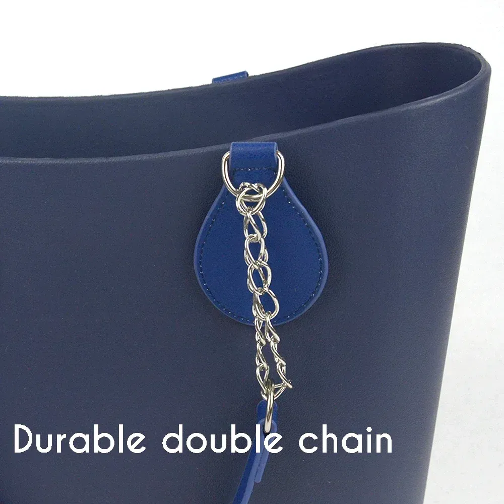 Color: dark green, Ships From: CHINA - TANQU 1 Pair Long leather PU chain Handle with Tear Drop End Double Metal Chain for O Bag for EVA Obag Women Bag