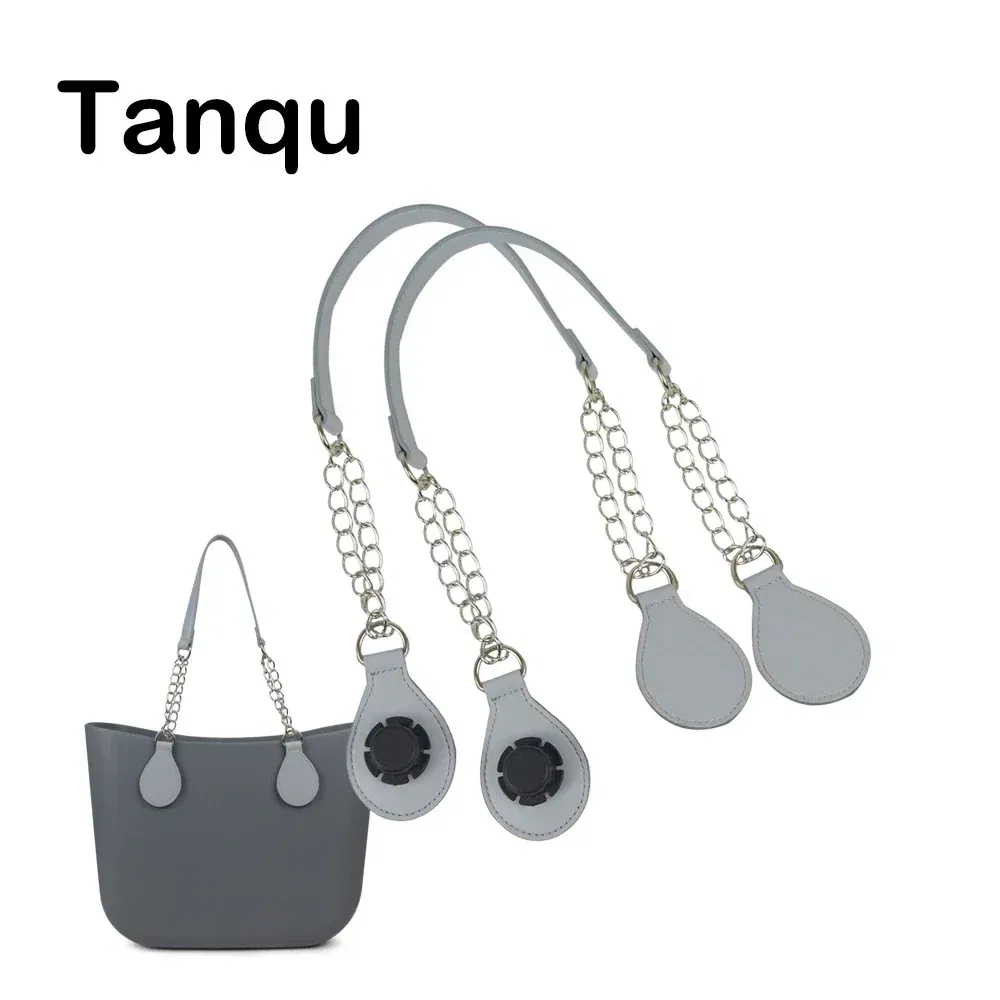 Color: dark green, Ships From: CHINA - TANQU 1 Pair Long leather PU chain Handle with Tear Drop End Double Metal Chain for O Bag for EVA Obag Women Bag