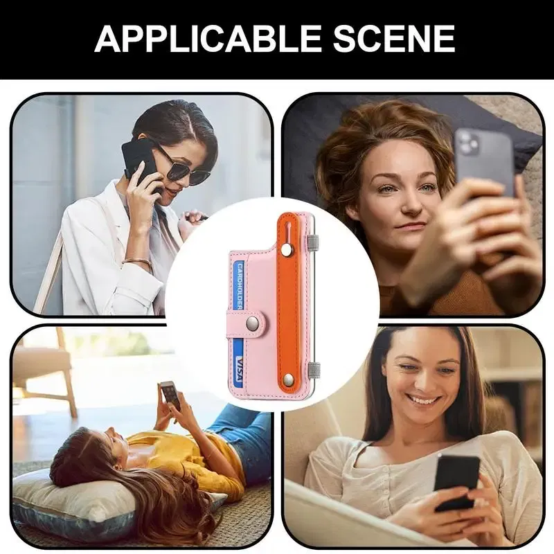Color: green, Ships From: CHINA - Card Holder For Back Of Phone Universal Card Holder For Phone Case Multifunctional Phone Wallet Attachment With Pen Clip For All