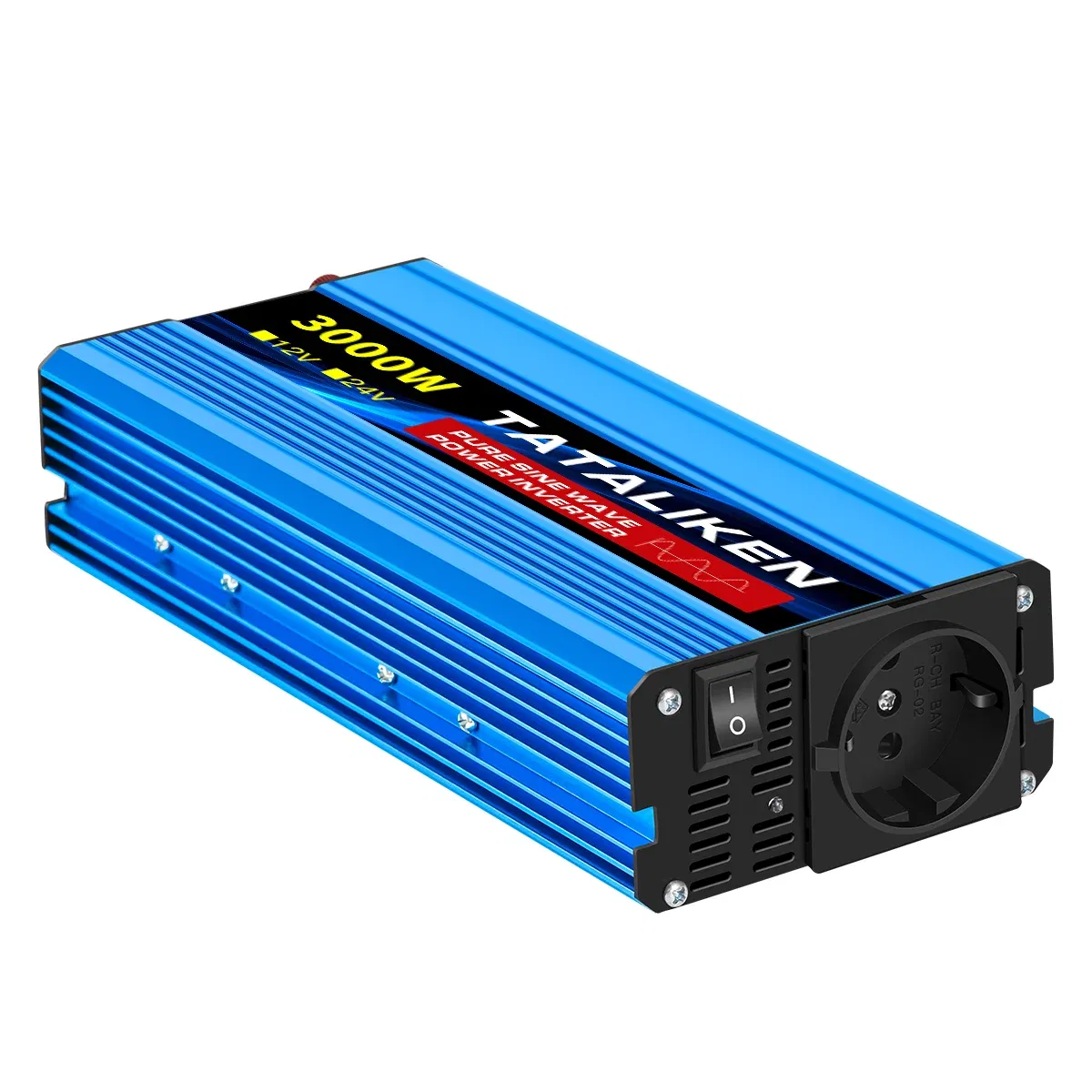 Color Name: Orange - Pure Sine Wave Inverter 1600W/2200W/3000W/4000W DC 12V/24V to AC 220V 50hz Power Inverter Charger Converter Adapter EU Socket