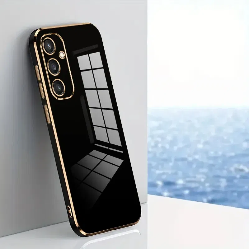 Material: PP, Color: Black - TPU Electroplating Case for Samsung Galaxy Note 10 20 Plus UItra S20 FE S21FE S21 S22 S23 S24 Plus Uitra A52 A71 A51 A72 Cover