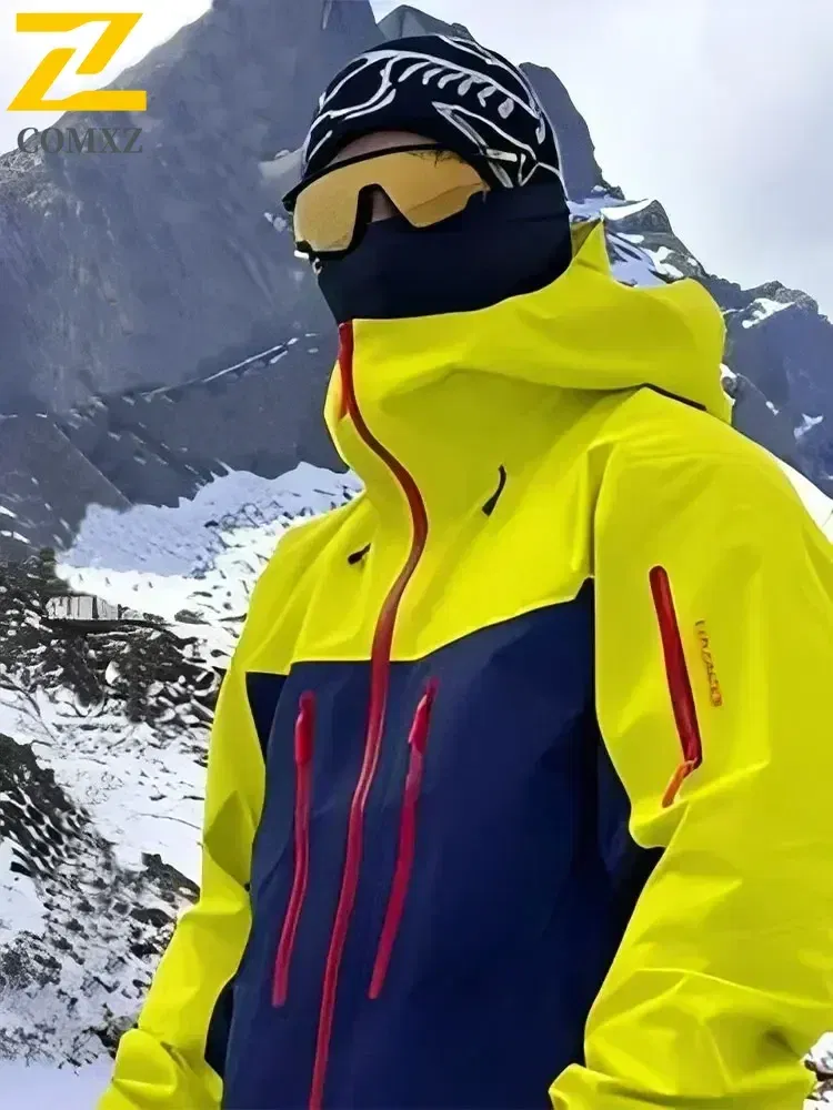 Color: Silver, Size: XXL - Spring Autumn Men's Windbreaker Fashion Outdoor Mountaineering Travel Windproof Waterproof Hooded Jacket Slim Fit Versatile Coat