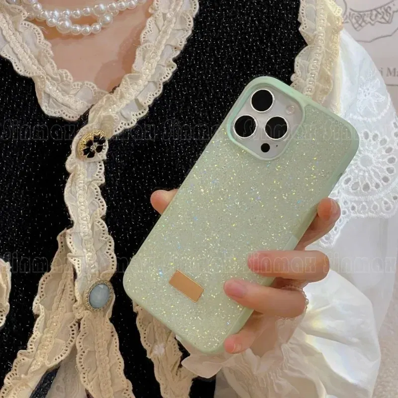 Color: Dark Blue, Material: CANVAS - Luxury Glitter Designed Shell For iPhone 16 15 Pro Max 14 13 12 Luxurious Bling Sparkling Rhinestone Diamond Jewels Cover Case