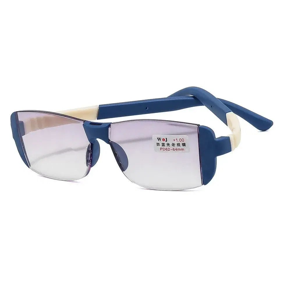 Frame Color: WHITE, Eye Prescription: +400 - Fashion Anti-Blue Light Reading Glasses Urltra-Light Eye Protection Men Women Elegant Comfortable Eyeglasses Unisex Glasses