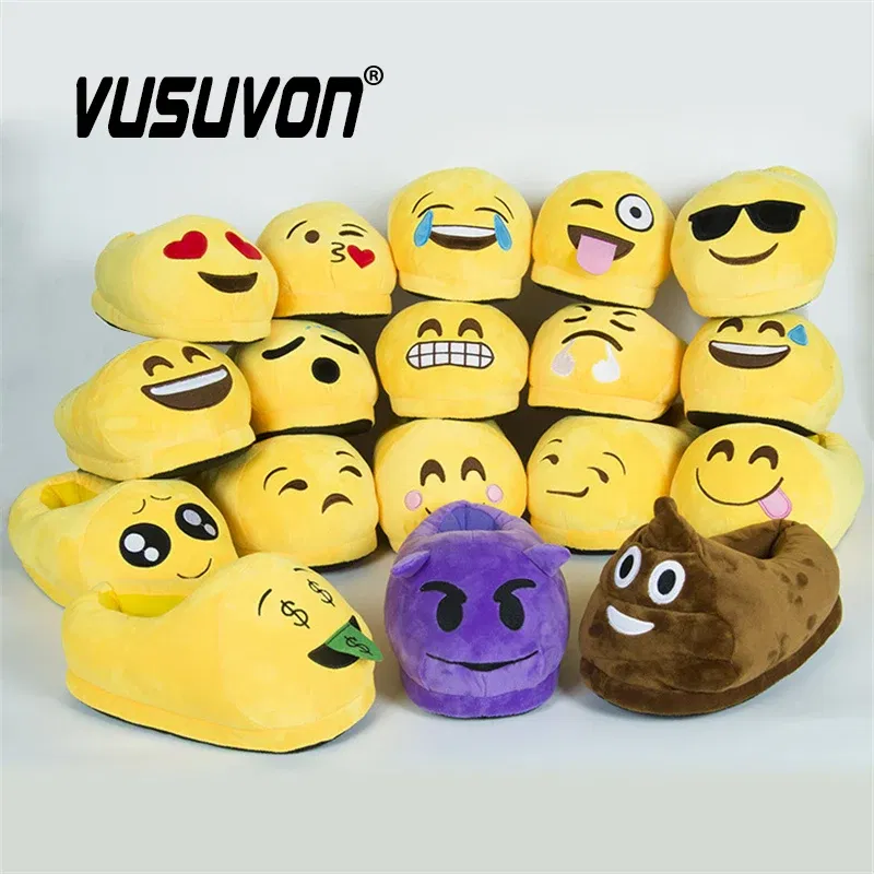 Color: GRAY, Shoe Size: 44 - Indoor Slippers Warm Winter Home Fluffy New Fashion Men Women Bread Demon Soft Plush Shoes Unisex Cute Funny Christmas Gift