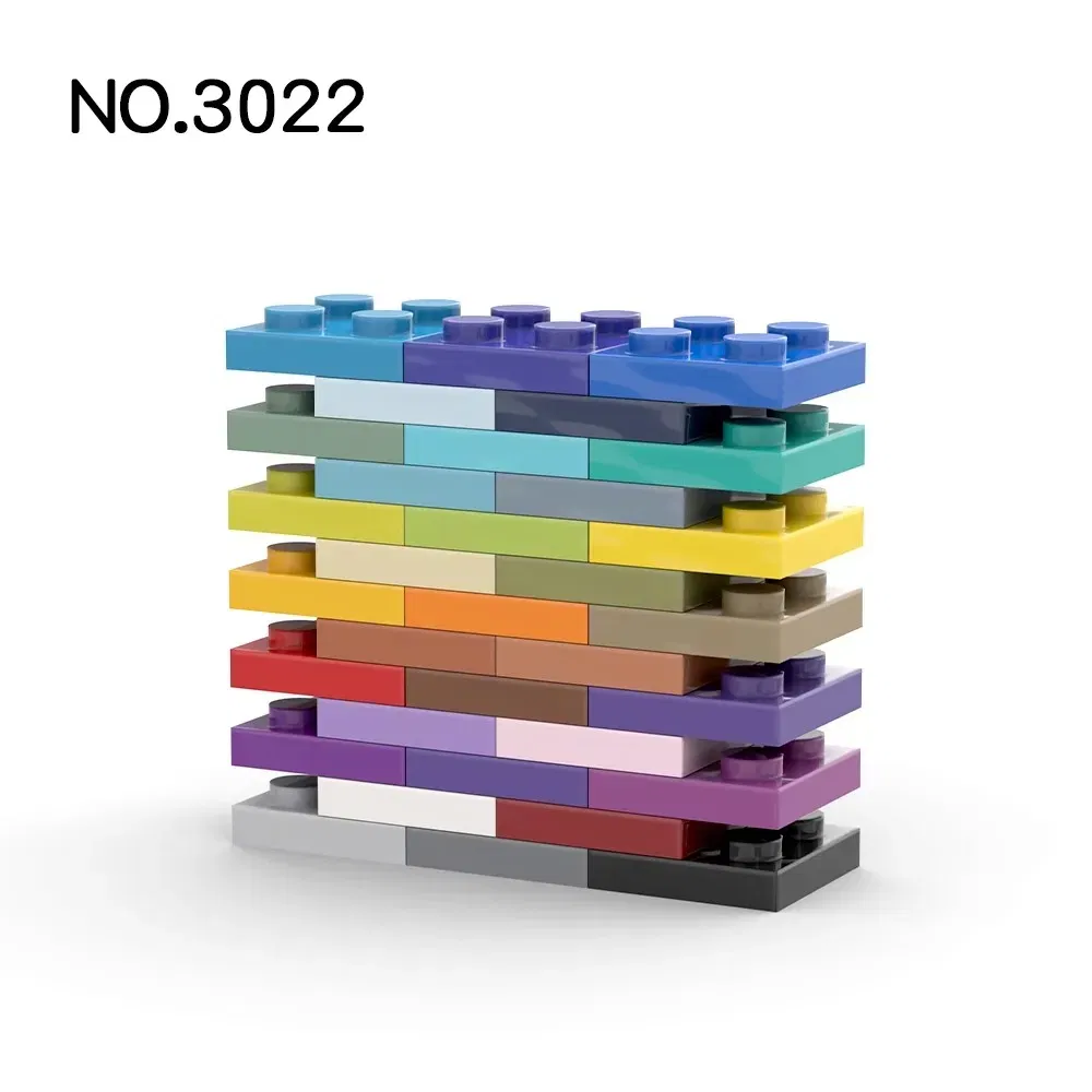 Color: Dark Blue - 20Pcs  MOC Parts 3022 94148 Plate 2 x 2 Compatible Bricks DIY Assmble Building Blocks Particle Kid Puzzle Brain Toy Birthday Gif
