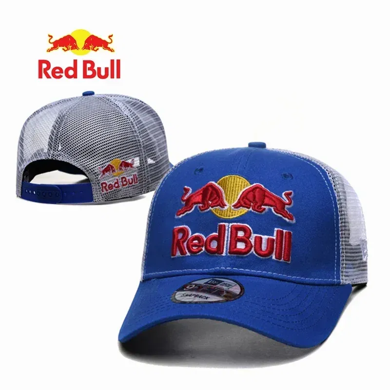 Color: Brown - Red Bull Baseball Cap Embroidered Red Bull Sun Hat High Quality Street Trendy Brand Sports Cap Rap Hip Hop Hat