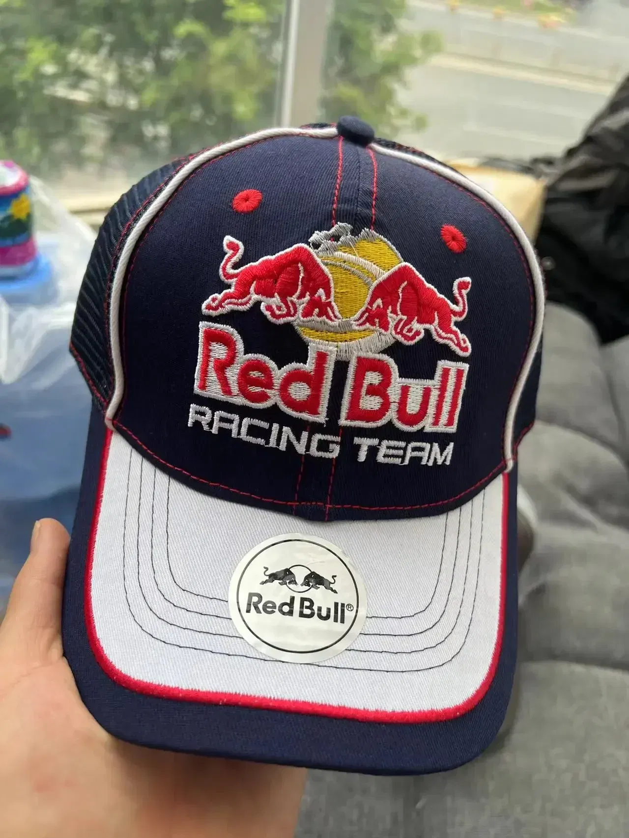 Color: Brown - Red Bull Baseball Cap Embroidered Red Bull Sun Hat High Quality Street Trendy Brand Sports Cap Rap Hip Hop Hat