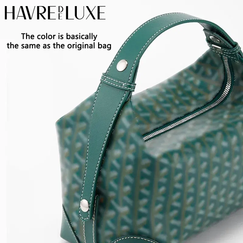 Color: black - Bag extended shoulder strap for Goyard Bowling 25 toiletries bag handle shoulder replacement strap bag modification accessories