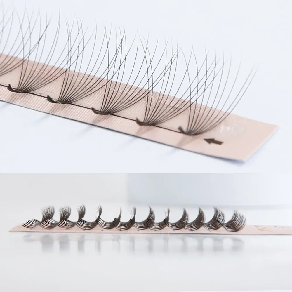 Color: Clear, Curl: D, Thickness: 0.07mm, Length: MIX - Goddess Premade Volume Fans 5D 6D 10D 12D 16D 20D MIX Individual Lashes Pre Made Russian Volume Fan Eyelash Extension Faux Mink
