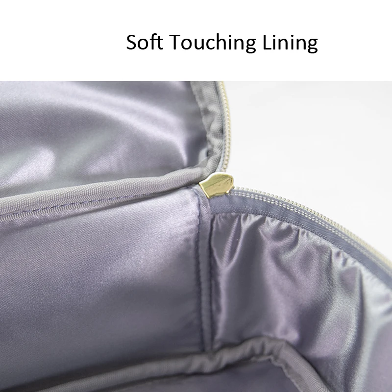 Color: green - Velvet Cosmetics Bag Top Handle Travel Large Capacity Brushes Suede Makeup Vanity Case Custom Initials Name Gift