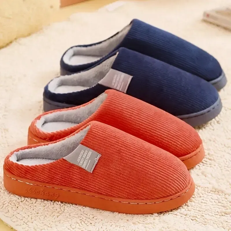 Shoe Size: 38, Color: green - Women's Men's Thick Soft Bottom Home Slippers Household Plush Slippers Anti-slip Thermal Slippers Indoor Winter