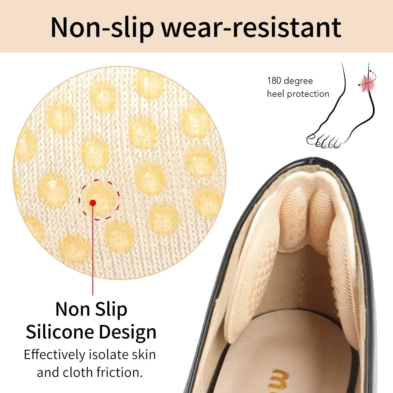 Color: Clear, Ships From: CHINA - 2/4/6PCS Women Insoles Shoes High Heel Pad Adjust Size Adhesive Heels Pads Liner Grips Protector Sticker Pain Relief Foot Care