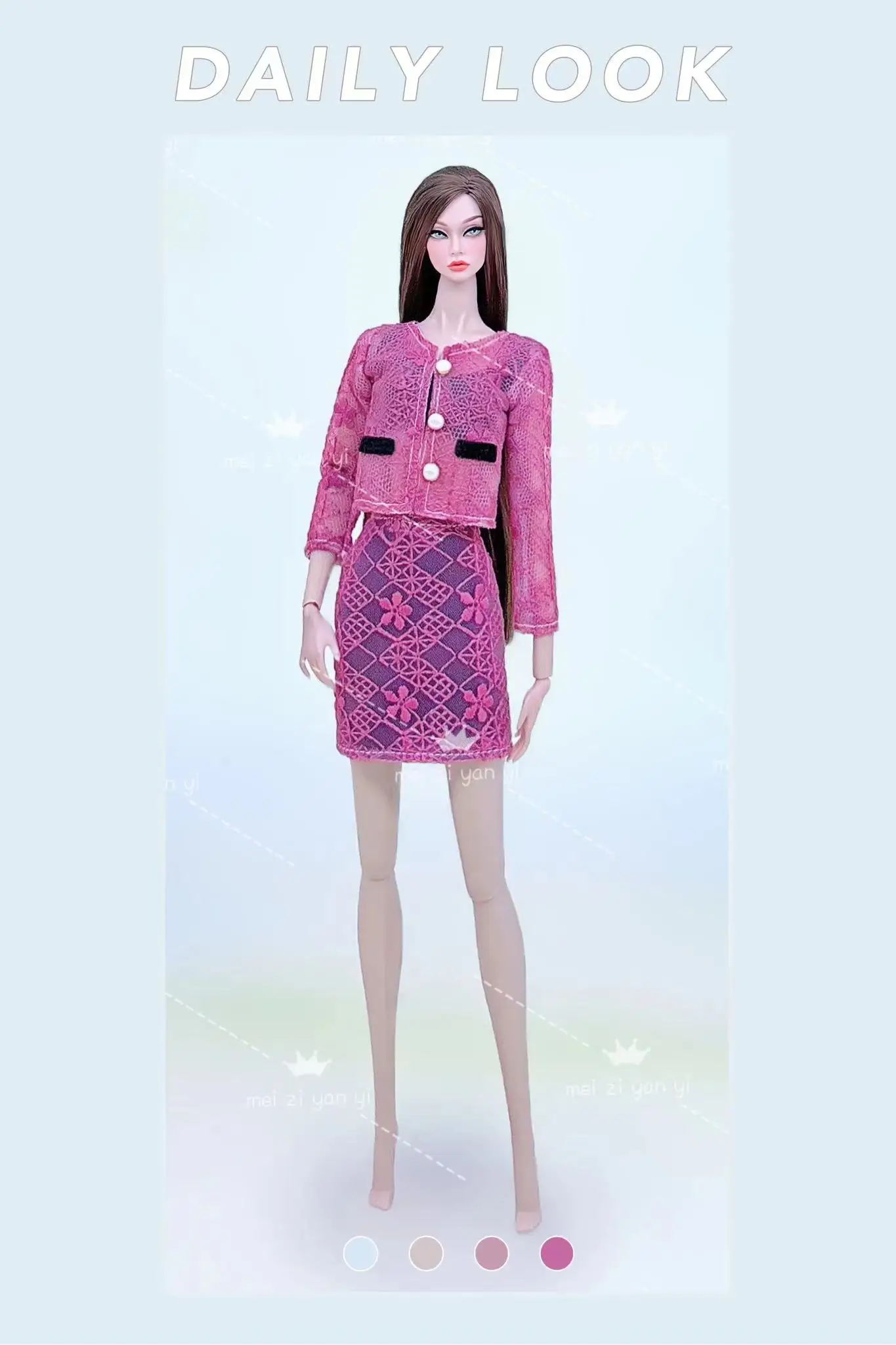 Color: Pink - Dress for barbie accessories clothing clothes fashionistas Princes cosplay costume for barbie clothes set girls birthday toys