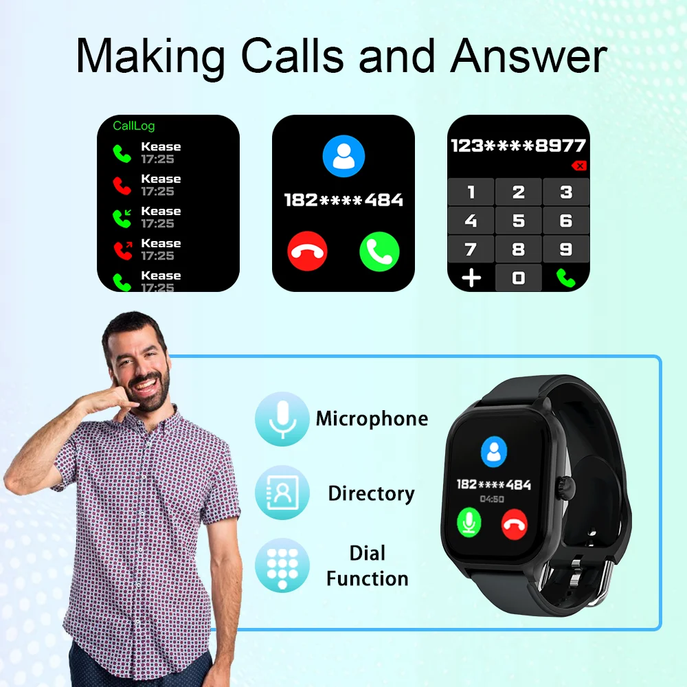 Color: Yellow - LAXASFIT H9 Smartwatch Dial to Answer Calls Calorie Tracking Heart Rate Blood Oxygen Monitoring Bluetooth Smart Watch