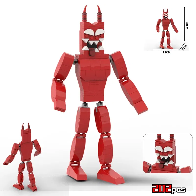 Color: Silver - Monster Garten of BanBan Building Blocks Toys Set Anime Action Figure Animal Bricks Toys Set for Kids Boys Birthday Easter Gift