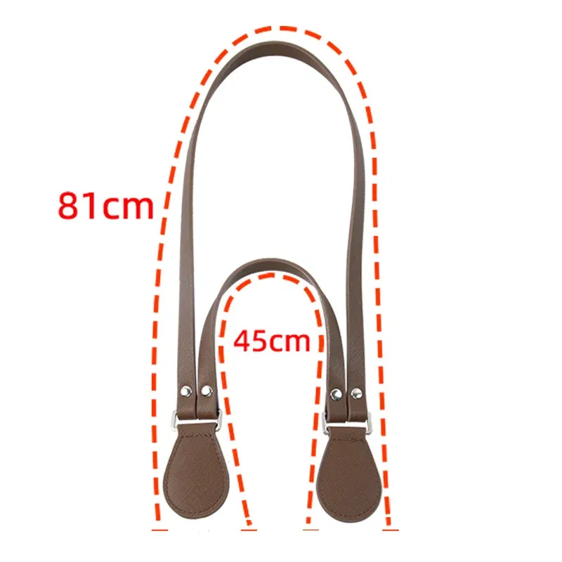 Color: WHITE - New Long Short Leather Handheld Single Shoulder One-Piece Straps Handles O Bag Accessories Multifunctional Strap for Obag