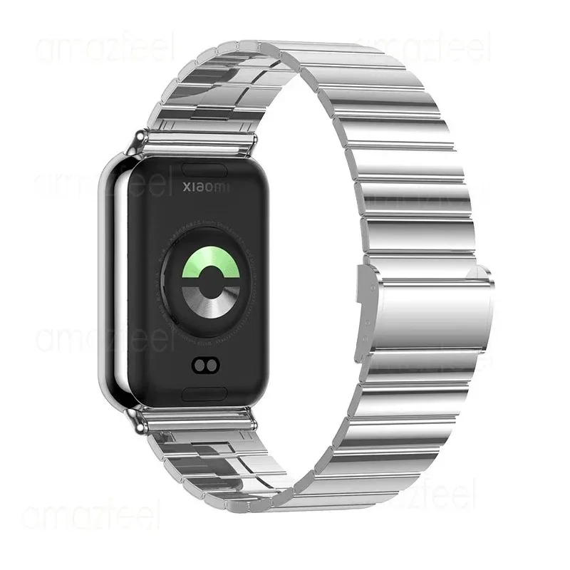 Color: Yellow, Size: XS - Bracelet For Xiaomi Mi Band 8 Pro Strap Xiaomi Mi Band 8 Pro Stainless Steel Bracelet Xiaomi MiBand 8 Pro Belt Watch Strap