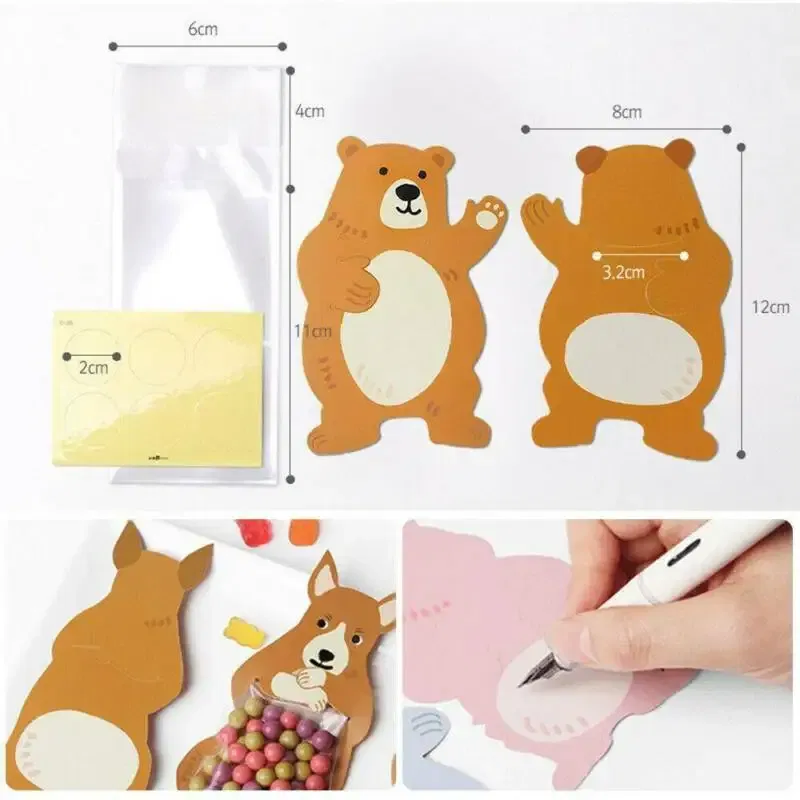 Color: Light Grey, Gift Box Size: Other - 10pcs/lot Animal Cute Gift Bags Candy Bags Baby Shower Birthday Party Cookie Bags Bear Candy Box Greeting Cards Popular Rabbit