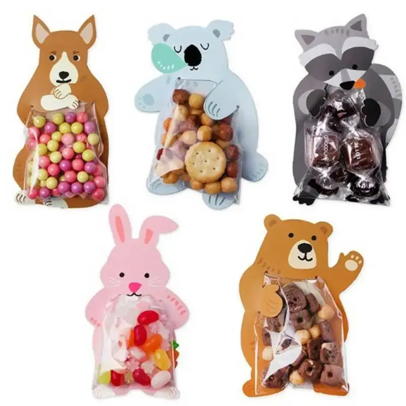 Color: Light Grey, Gift Box Size: Other - 10pcs/lot Animal Cute Gift Bags Candy Bags Baby Shower Birthday Party Cookie Bags Bear Candy Box Greeting Cards Popular Rabbit