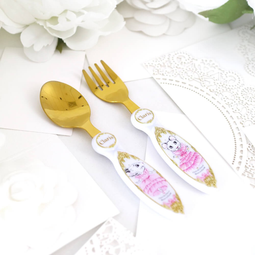 Claris 2 Piece Gold Cutlery Set