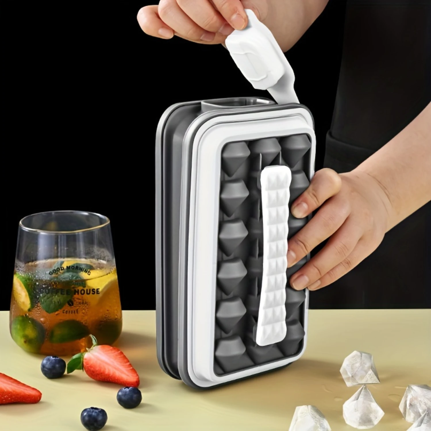 Color: black, Ships From: CHINA - Kitchen Silicone Ice Tray, Easy Release Sphere ice mold Ice tray silicone small Popsicle molds Ice cream bowl Silicon mold Mold