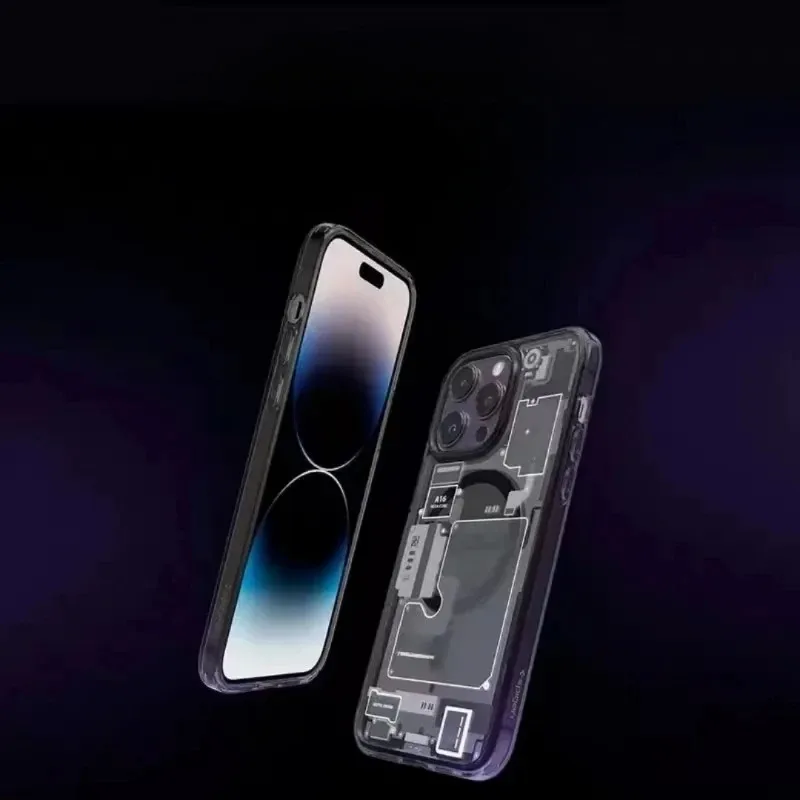 Material: Aluminum, Color: Blue - FOR 2024 Original Technology Phone Case For IPhone 15 14 13 12 Pro Max Plus Magnetic Wireless Charging High Quality Bumpers