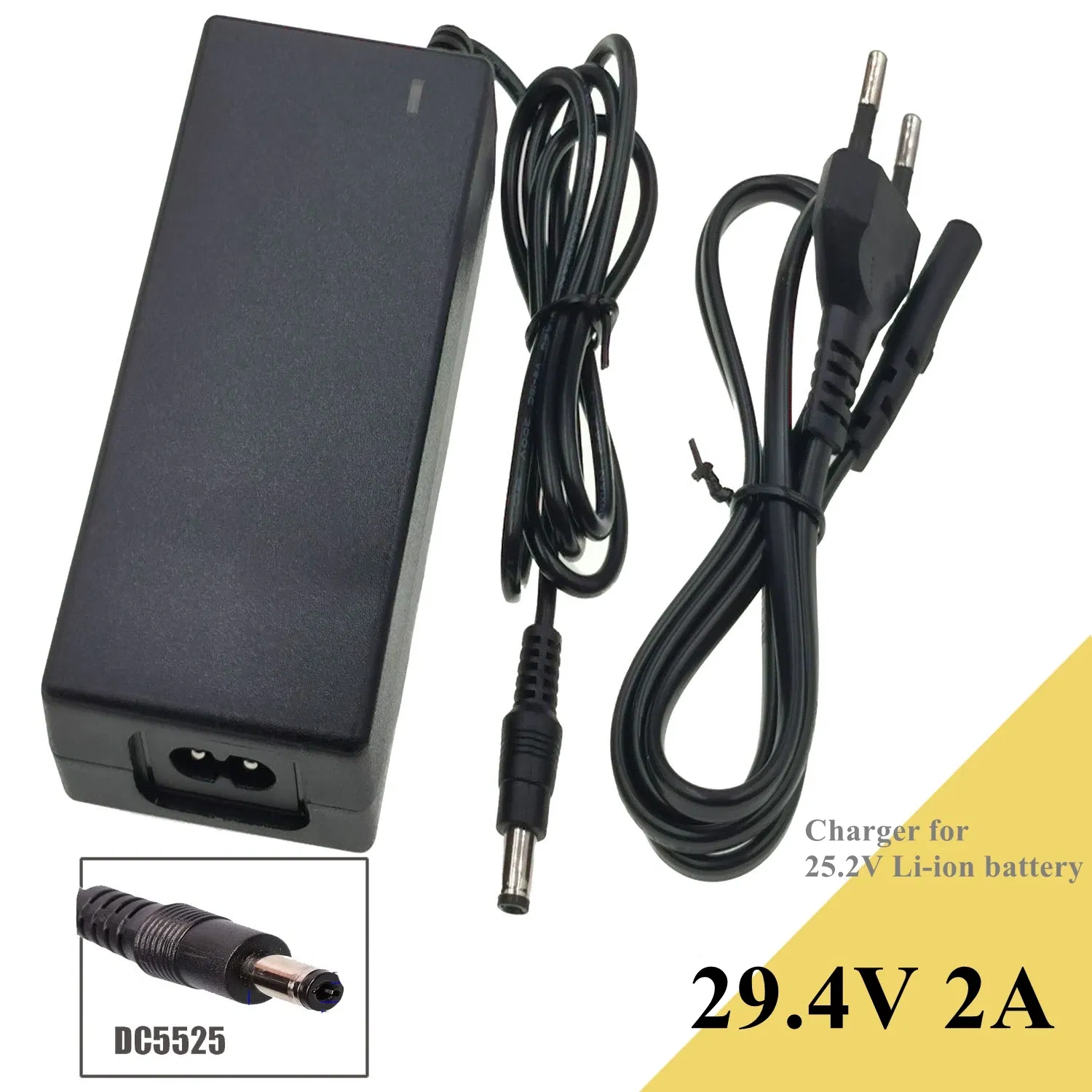 Socket Standard: us - 29.4v 2A charger for 24v 25.2v Li-ion battery suitable for ebike scooter hoverboard balance bicycle