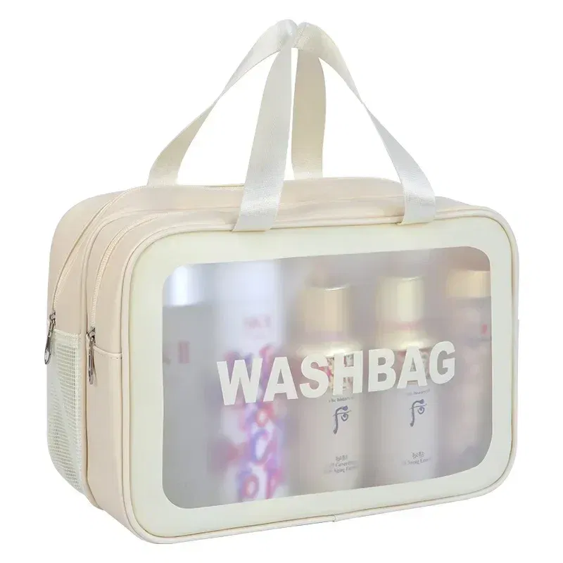 Color: SKY BLUE - Wet-dry separation makeup bag portable toiletry bag travel essentials large capacity storage bag fitness swimming essentials