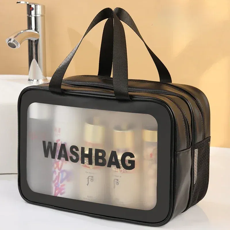 Color: SKY BLUE - Wet-dry separation makeup bag portable toiletry bag travel essentials large capacity storage bag fitness swimming essentials