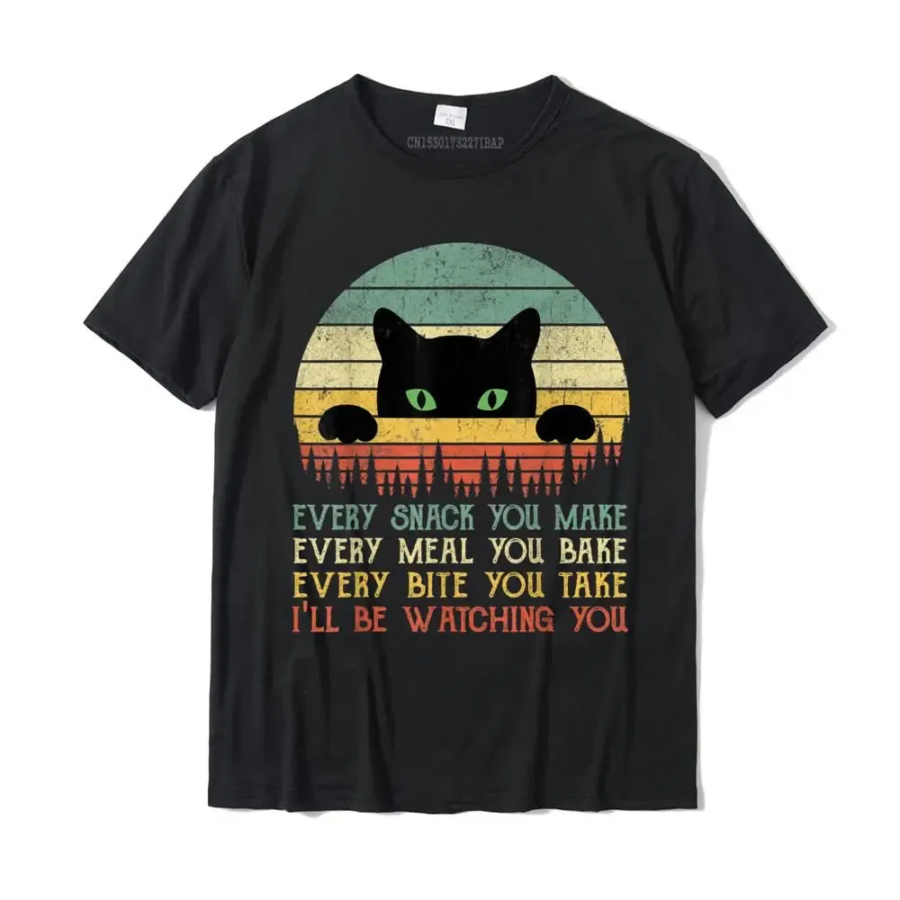 Color: Pink, Size: XS - Every Snack You Make Cat Funny Cat Mom Cat Mama Cat Dad T-Shirt Cotton T Shirts For Men Custom T Shirt Rife Printed