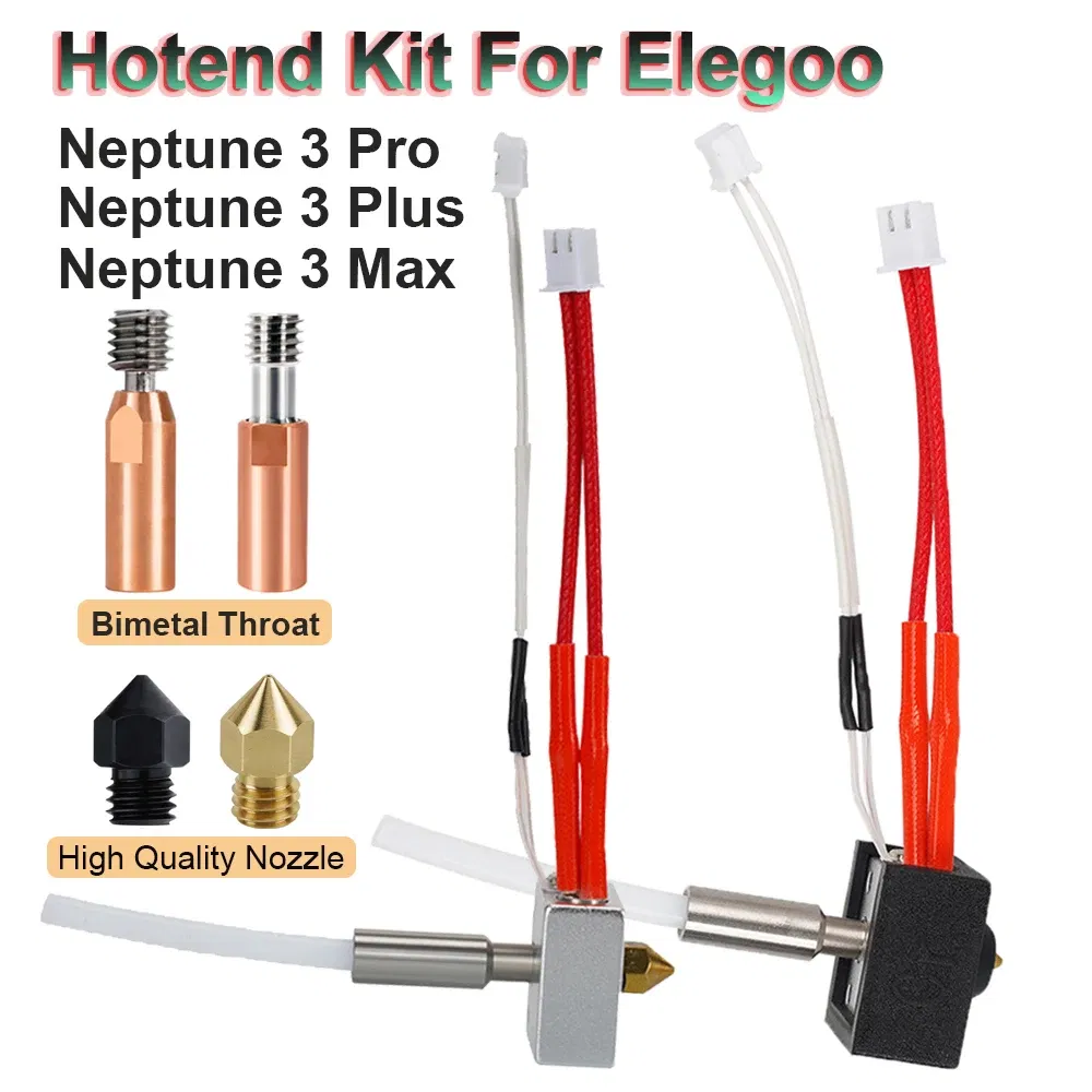 Color: Blue - 24V 40W Hotend Kit For Elegoo Neptune 3 Pro/Plus/Max Bimetal Heatbreak 3D Printer Part Print Head For Neptune 3 Pro 3 Plus 3 Max