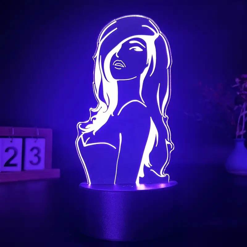 Color-Changing 3D Illusion Night Light - Touch Control