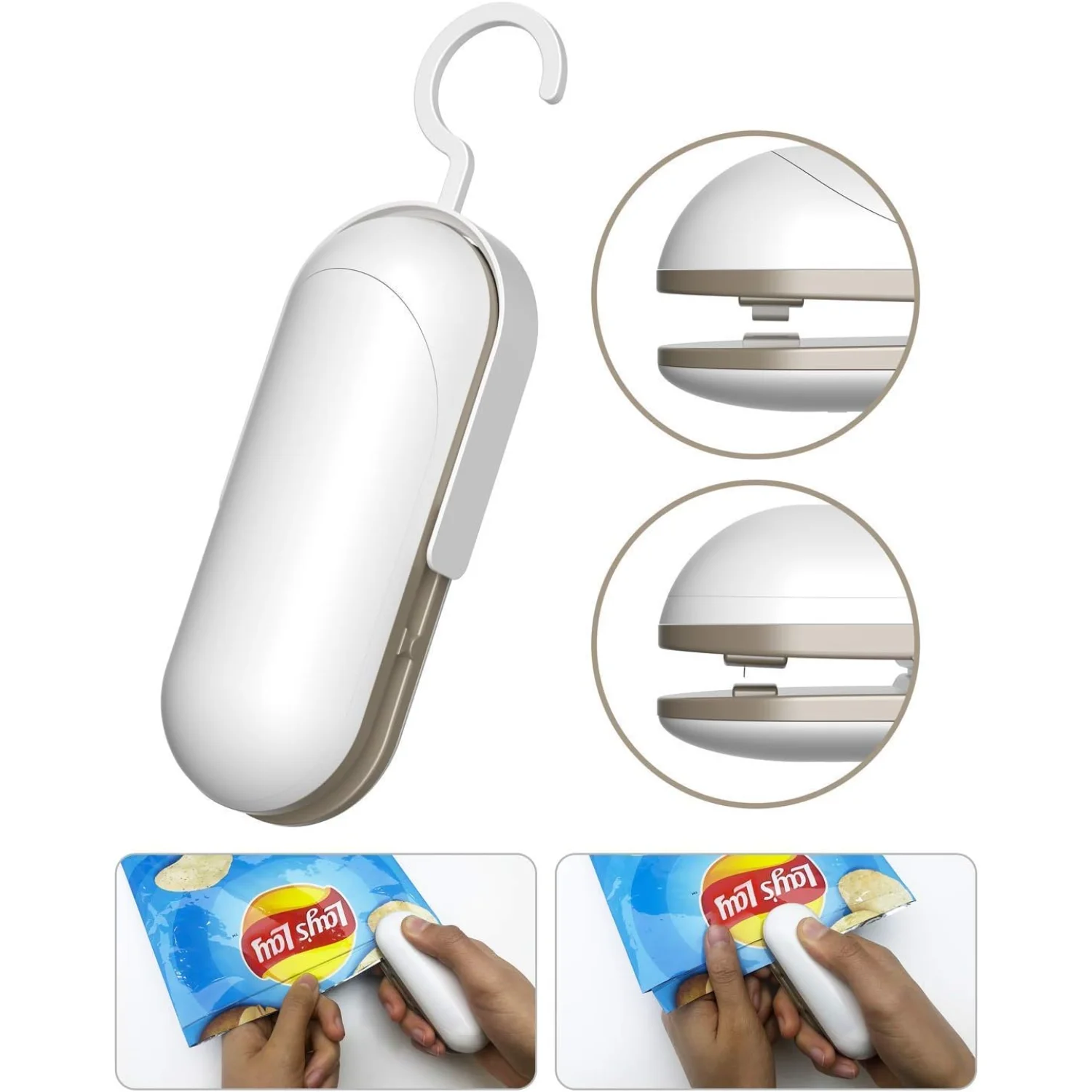 Color: Brown, Ships From: CHINA - Portable Heat Vacuum Mini Bag  And  For Plastic Bags
