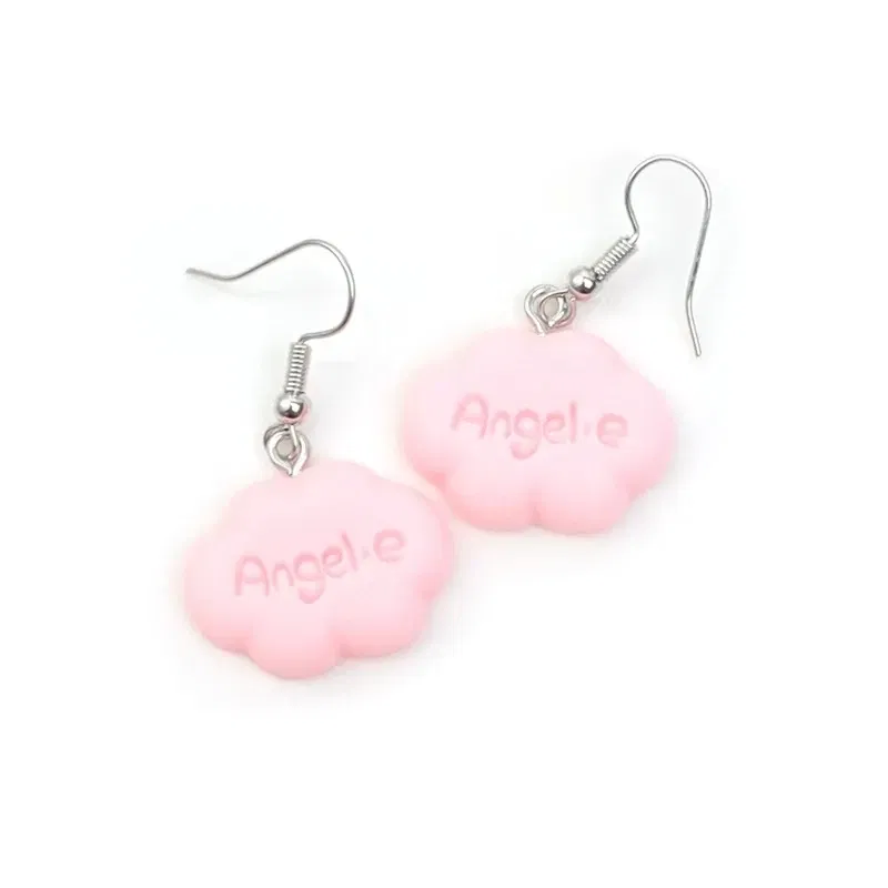 Metal Color: BRONZE - Ultra-Low New Fashion Cute White Cloud Stud Earrings Delicate Mushroom Clouds for Women Girls Ear Jewelry Wholesale Gifts Bear