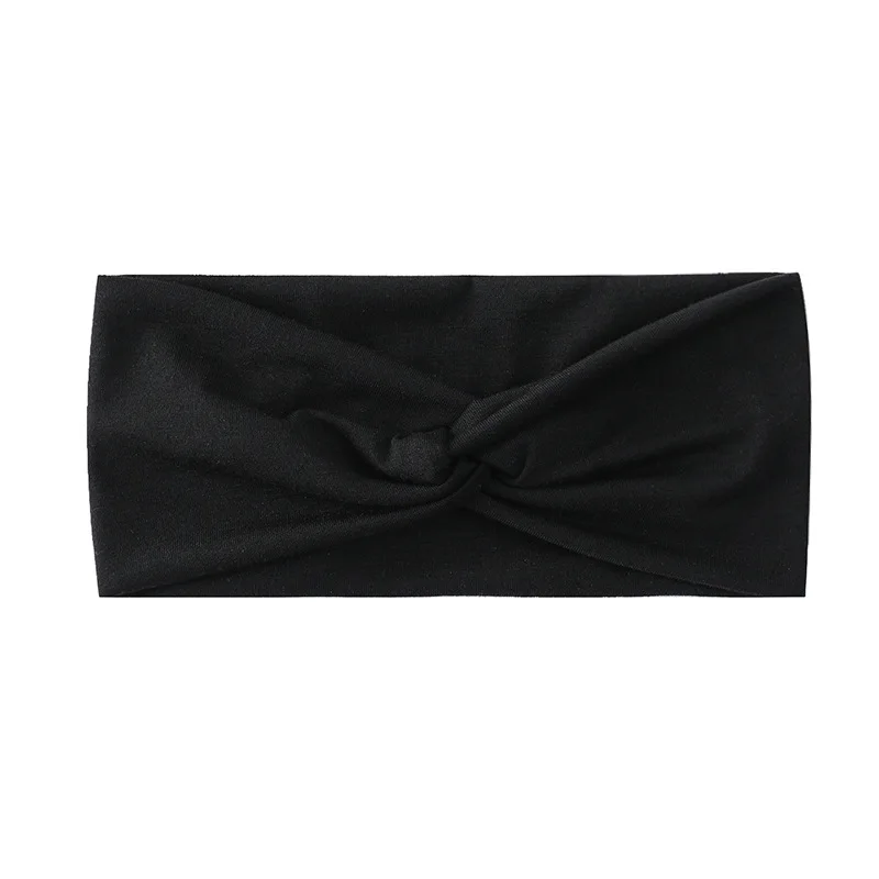 Color: Black Green, Ships From: CHINA - Pilates Elastic Hair Bands Yoga Headband Running Cycling Sweatband Turban Makeup Hair Hoop Makeup Headwrap Women