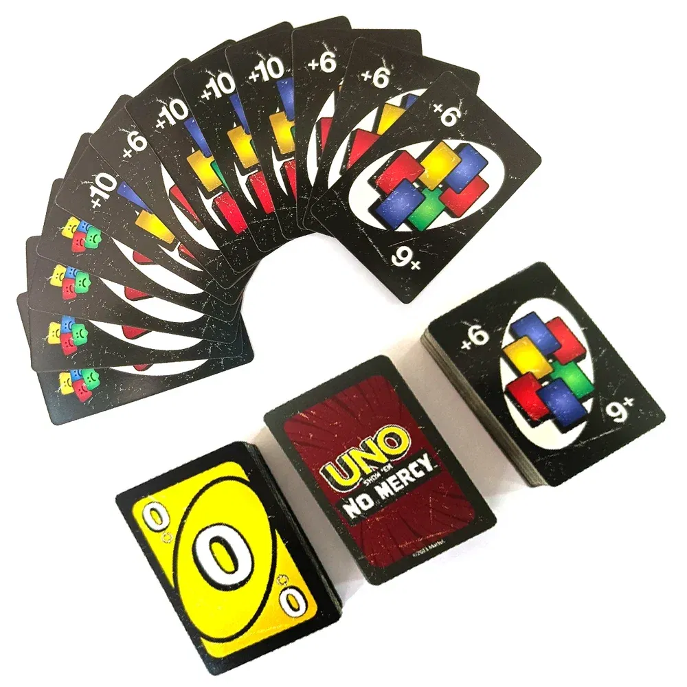 Color: light green - new UNO NO MERCY Matching Card Game Minecraft Dragon Ball Z Multiplayer Family Party Boardgame Funny Friends Entertainment Poker