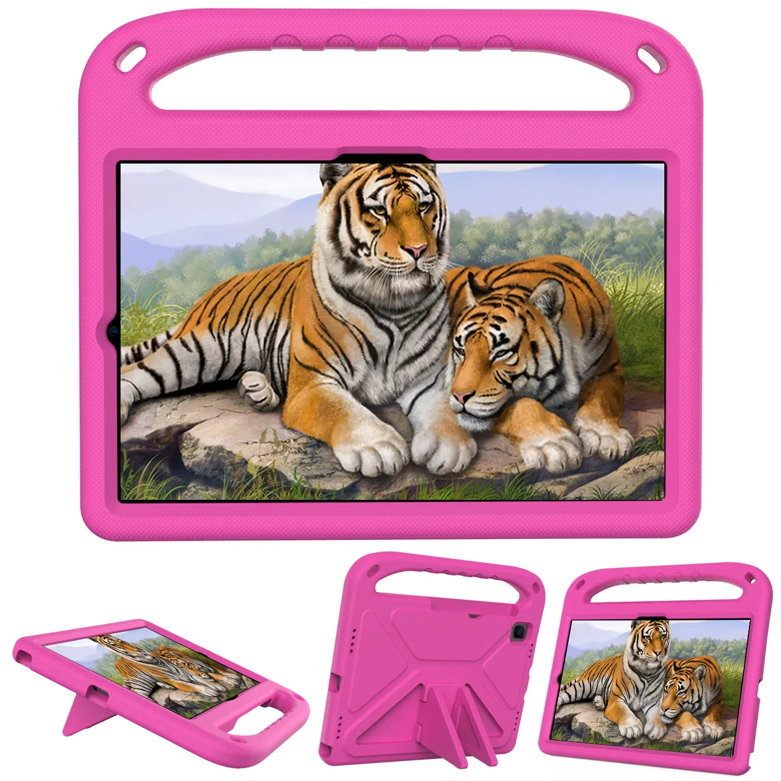 Color: Pink, Size: nine - Kids tablet case  for Samsung Galaxy Tab S9FE+ S9+ S9 S8 S8+ S7FE S7+ A7Lite S5e S6 Lite A9+ A9 A8 A7 T510 T307U Child shel
