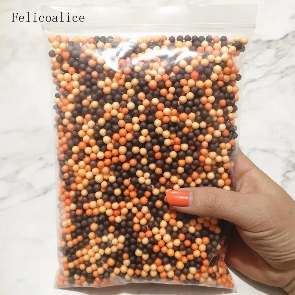 Color: Green, Ball Diameter: 1.5cm - 4-6mm 15g Polystyrene Styrofoam Plastic Foam Coffee Brown Chocolate Mini Beads Balls DIY craft Filler Assorted Colours