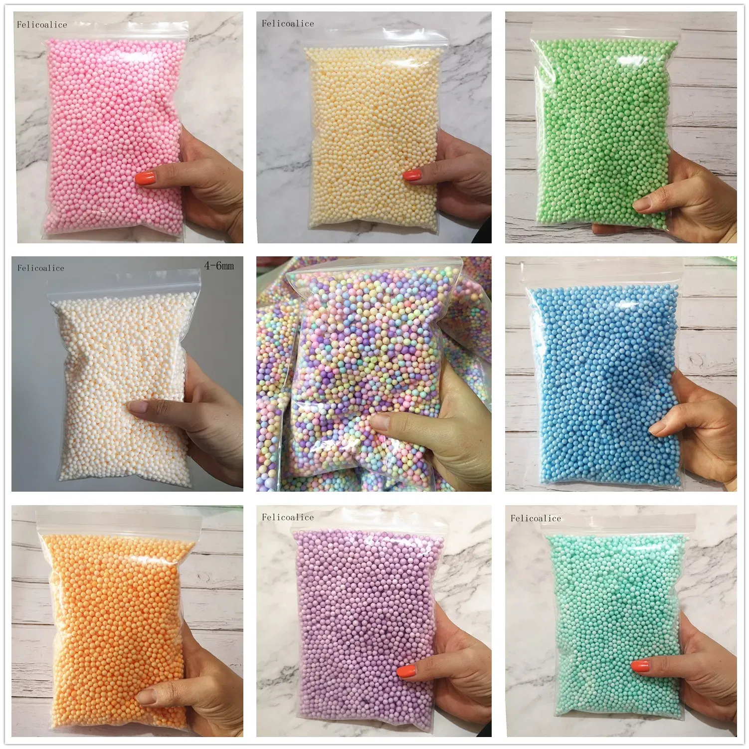 Color: Green, Ball Diameter: 1.5cm - 4-6mm 15g Polystyrene Styrofoam Plastic Foam Coffee Brown Chocolate Mini Beads Balls DIY craft Filler Assorted Colours