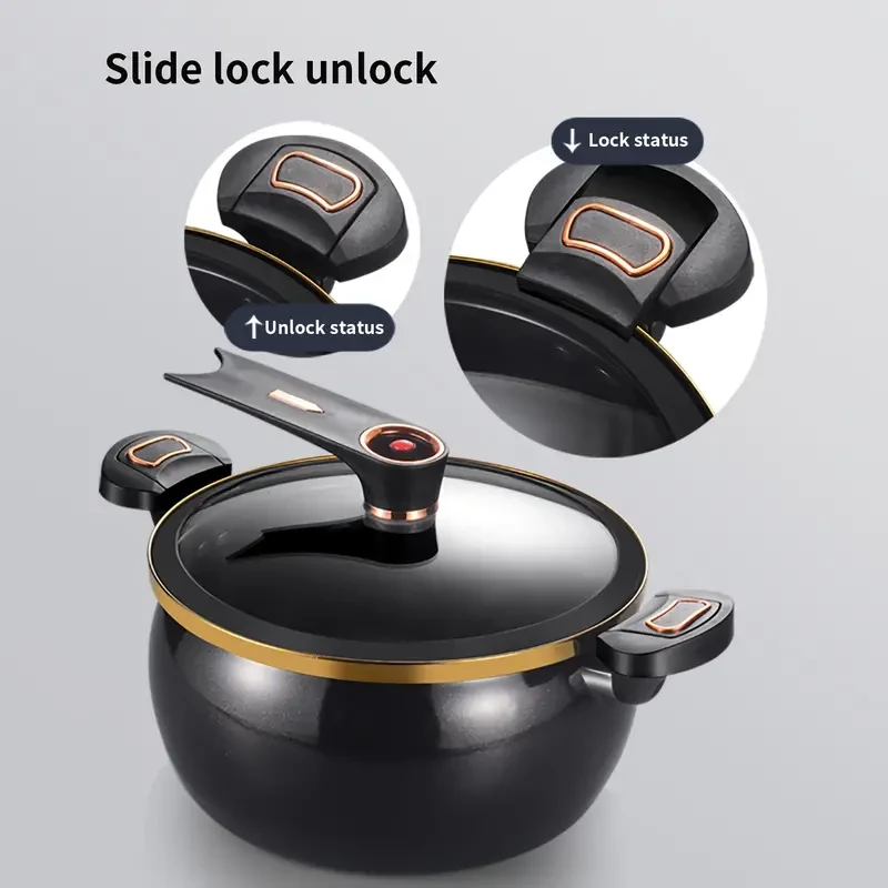 8L -Large Capacity Non-Stick Iron Pot