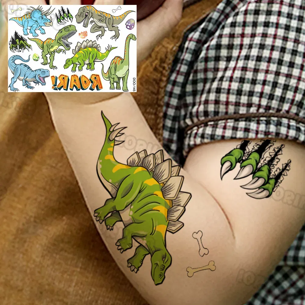 Color: Blue - Summer Style Temporary Tattoos For Kids Adult Boy Girl Fake Ice cream Tattoo Sticker Small Rock Flower Heart Tatoos Hands Finger