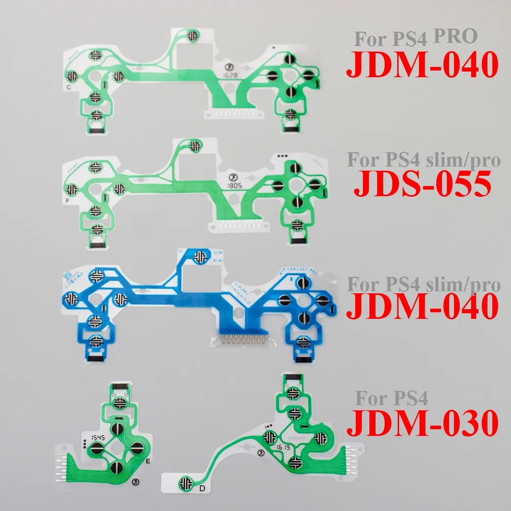 Color: Dark Blue - 10Pcs Set for Ps5 Ps4 Pro Slim Jdm 040 050 Ps3 Controller Conductive Film Keypad Flex Cable Replacement Circuit Board Pcb Ribbon