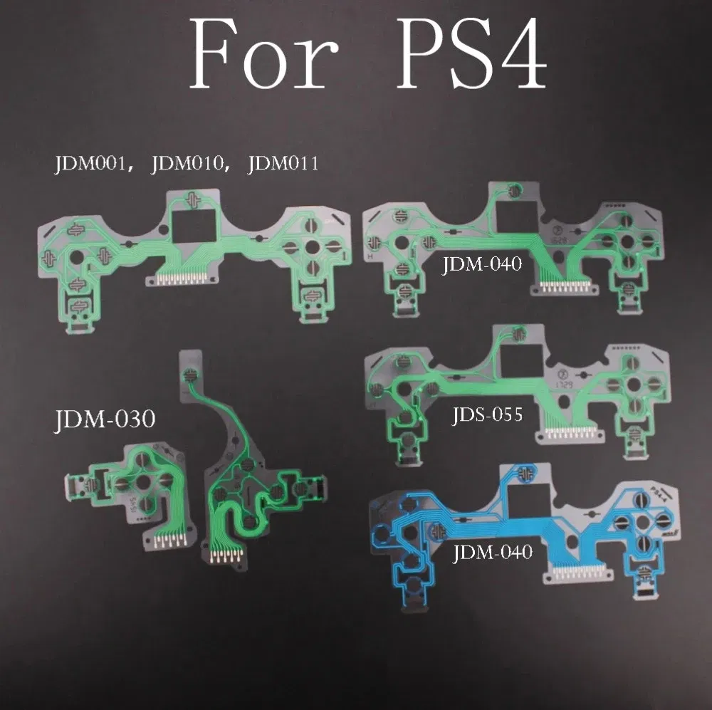 Color: Dark Blue - 10Pcs Set for Ps5 Ps4 Pro Slim Jdm 040 050 Ps3 Controller Conductive Film Keypad Flex Cable Replacement Circuit Board Pcb Ribbon