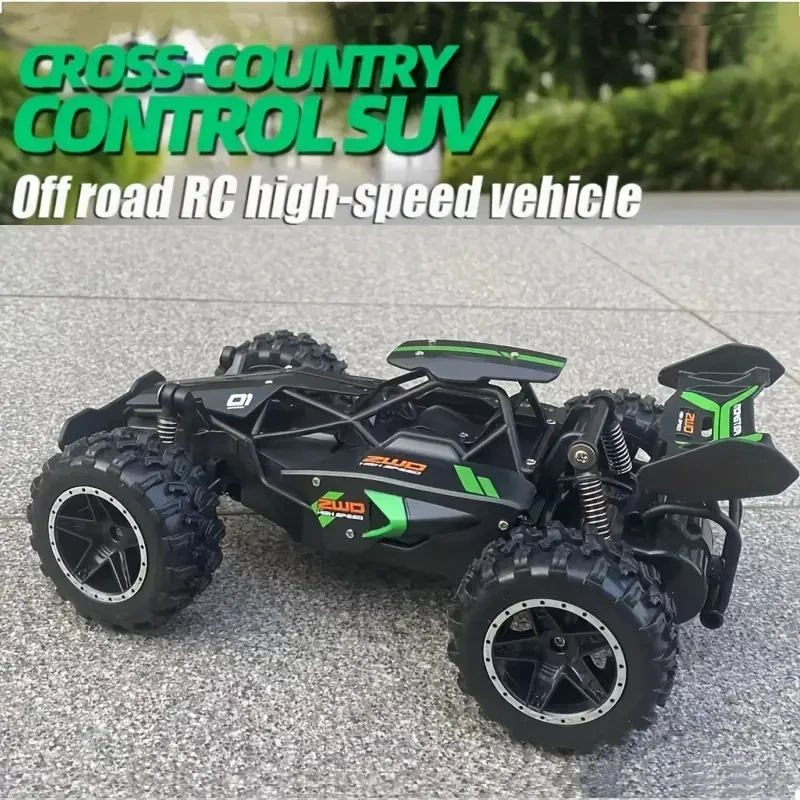 2.4G 1:18 High-speed Off-road Remote Control Car, Drifting 15KM/H To Adapt To Various Road Sections, Anti-collision Settings Rubber Big Tires Racing Car Toy