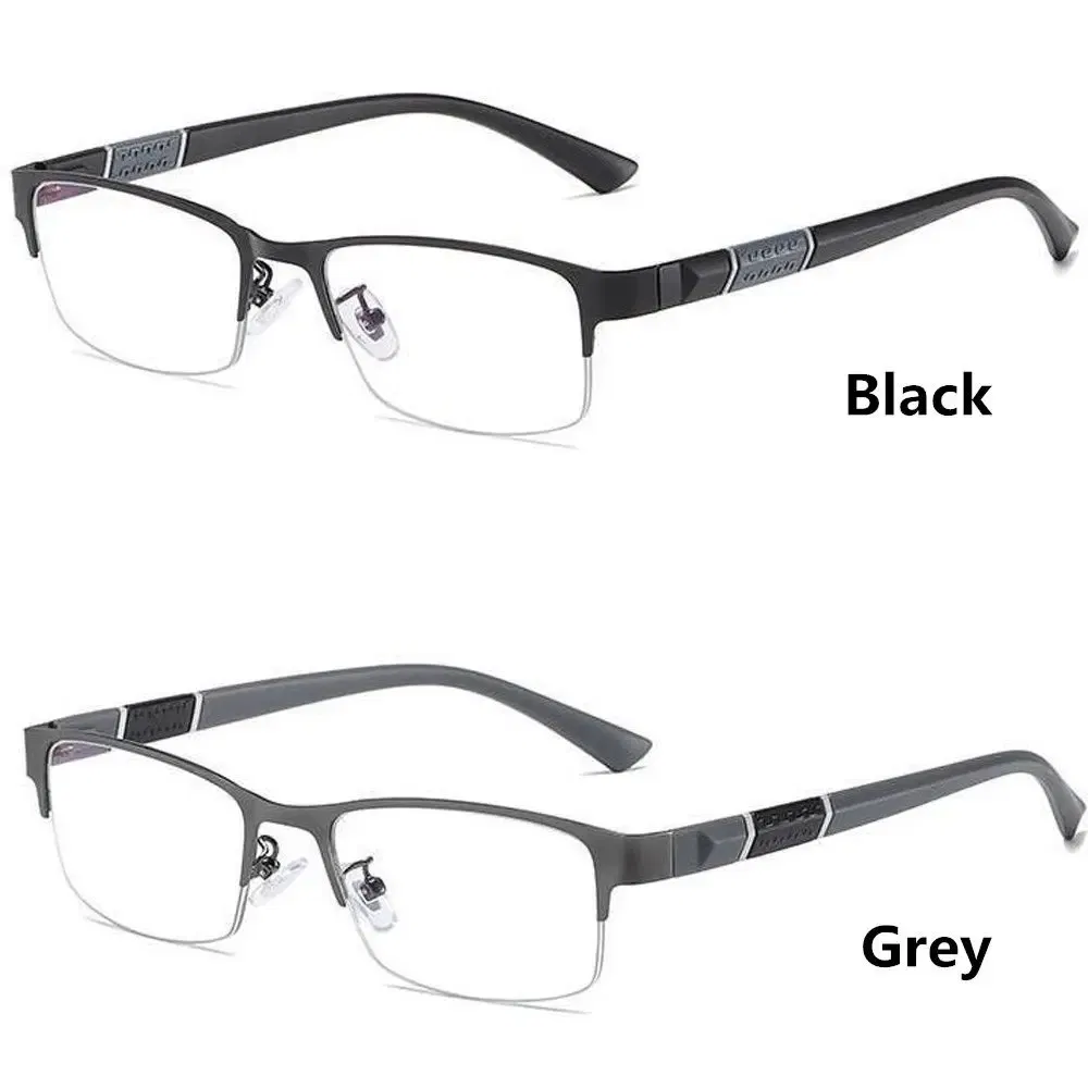 Frame Color: WHITE, Eye Prescription: +350 - Metal Anti-blue Light Reading Glasses Farsighted Eyeglasses Men Business Eyewear Diopter 0 +1.0 +1.5 +2.0 +2.5 +3.0 +3.5 +4.0