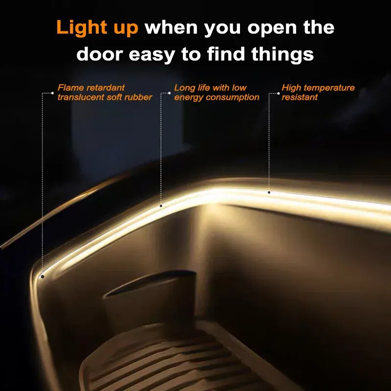 Emitting Color: 6000K Cold White - BLALION ?°??°• Frunk Brighten LED Strip Modified Ambient Light For Tesla Model 3 Y S 5M Waterproof Flexible Atmosphere Lamp 트? ??¬ ?•°?„?–?트