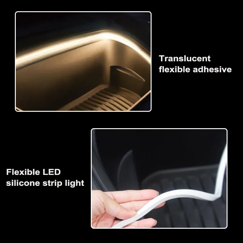Emitting Color: 6000K Cold White - BLALION ?°??°• Frunk Brighten LED Strip Modified Ambient Light For Tesla Model 3 Y S 5M Waterproof Flexible Atmosphere Lamp 트? ??¬ ?•°?„?–?트